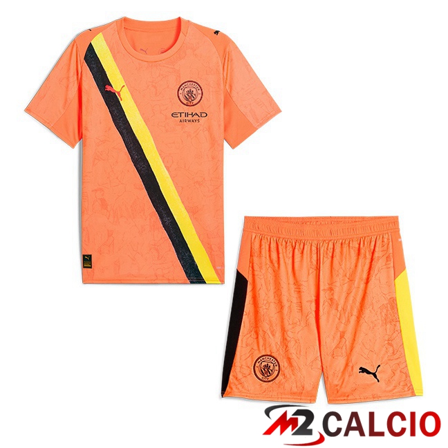 Maglie Calcio Manchester City Club World Cup Bambino Portiere Arancia 2025/2026