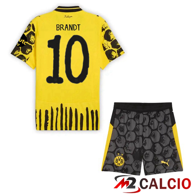 Maglie Calcio Dortmund BVB Club World Cup (Brandt 10) Bambino Prima Giallo Nero 2025/2026
