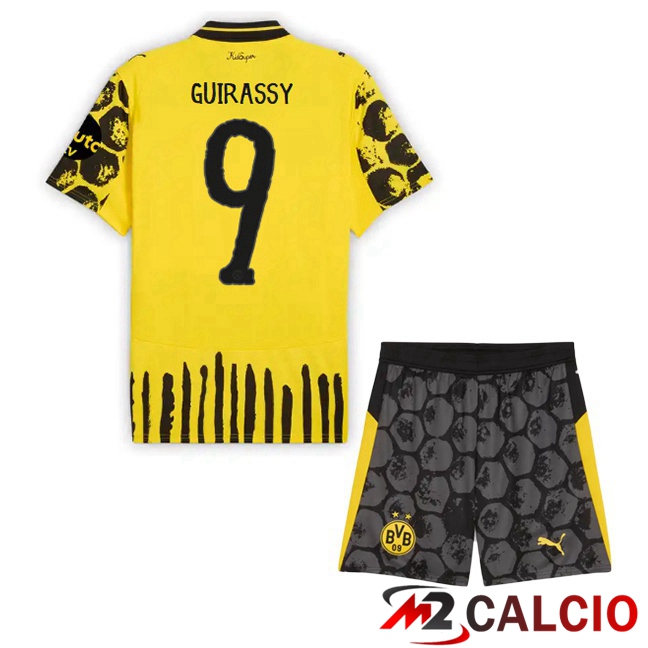 Maglie Calcio Dortmund BVB Club World Cup (Guirassy 9) Bambino Prima Giallo Nero 2025/2026