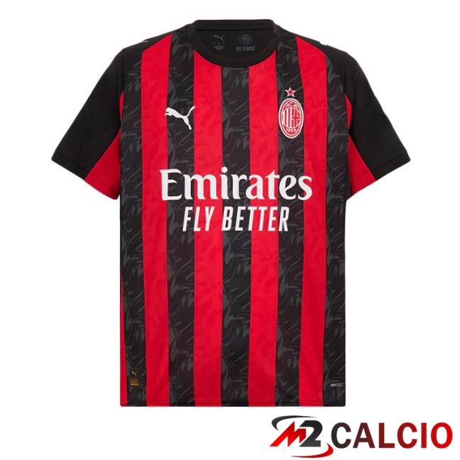 Maglie Calcio AC Milan Prima Rosso Nero 2025/2026