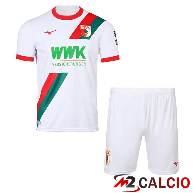 Maglie Calcio FC Augsburg Bambino Prima Bianco 2025/2026