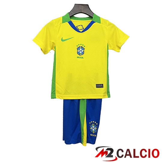 Maglie Calcio Brasile Bambino Prima 2025/2026
