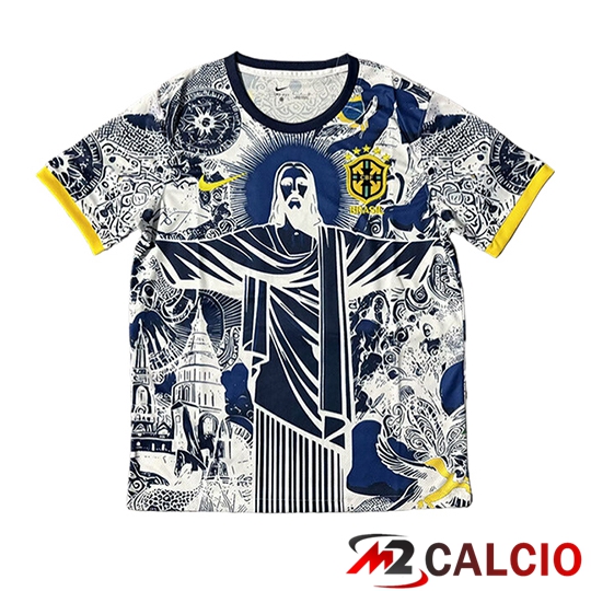 Maglie Calcio Brasile Edizione Speciale Bianco/Blu 2025/2026