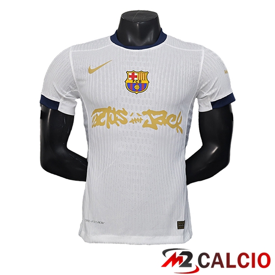 Maglie Calcio FC Barcellona x Travis Scott Bianco 2024/2025