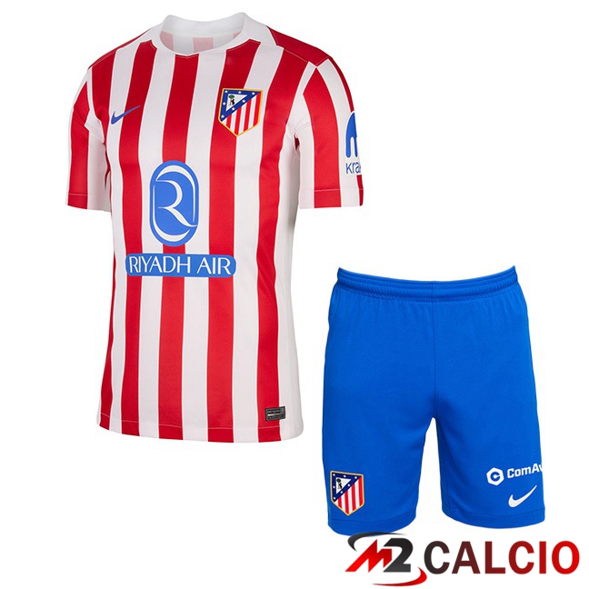 Maglie Calcio Atletico Madrid Bambino Prima Rosso 2025/2026