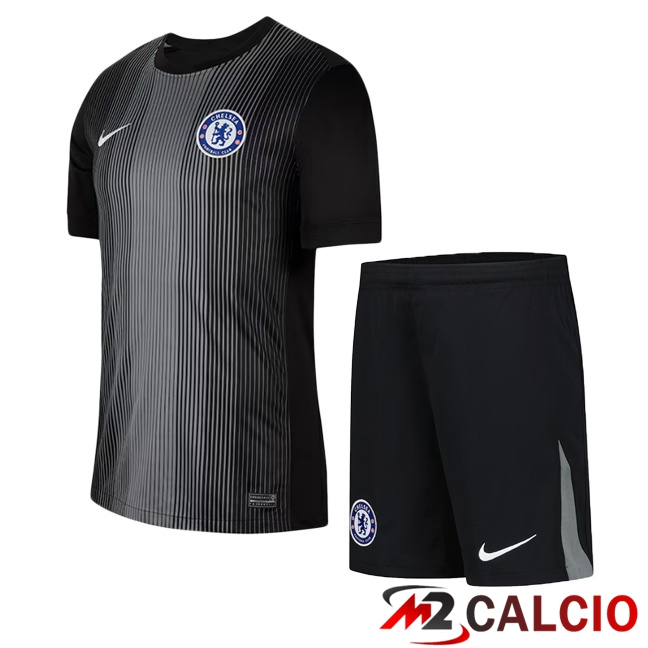 Maglie Calcio FC Chelsea Bambino Portiere Nero 2025/2026