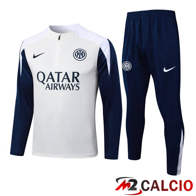 Insieme Tuta Calcio Inter Milan Bianco 2025/2026