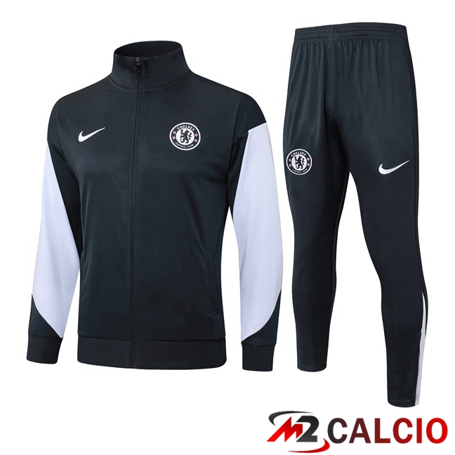 Insieme Tuta Calcio - Giacca FC Chelsea Grigio 2025/2026