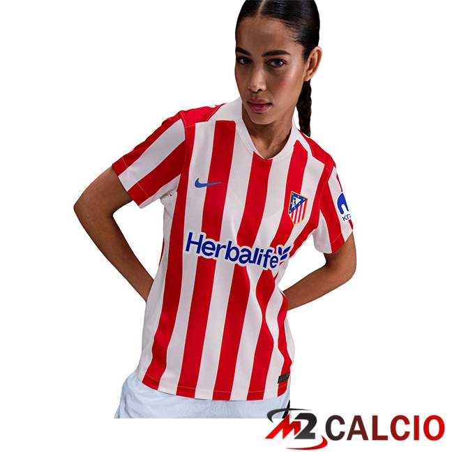 Maglie Calcio Atletico Madrid Donna Prima Rosso 2025/2026