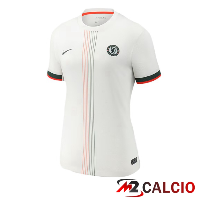 Maglie Calcio FC Chelsea Donna Seconda Bianco 2025/2026