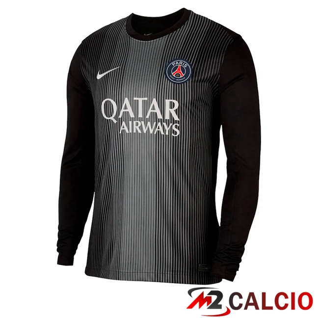 Maglie Calcio Paris PSG Portiere Manica Lunga Nero 2025/2026