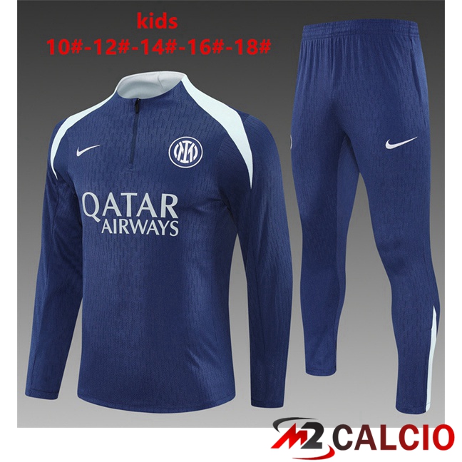 Insieme Tuta Calcio Inter Milan Bambino Blu Reale 2025/2026
