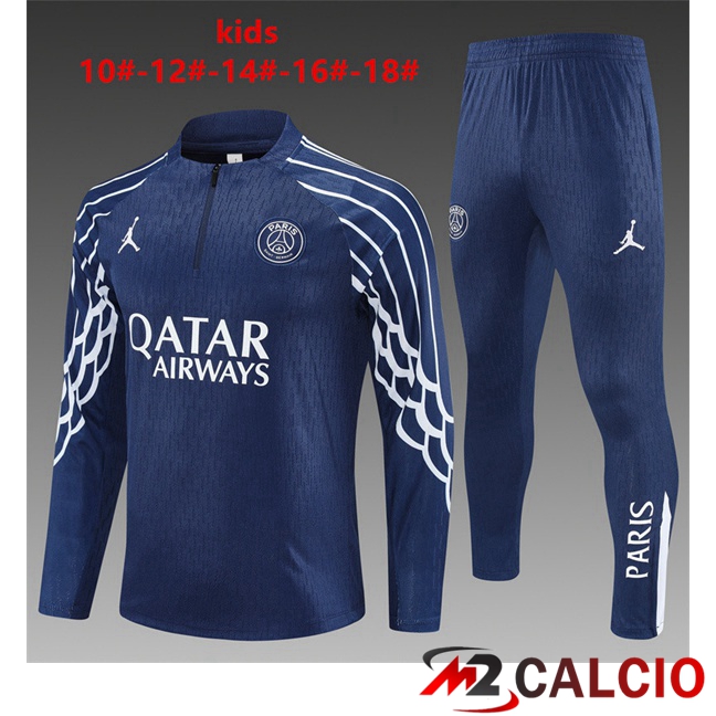 Insieme Tuta Calcio Jordan Paris PSG Bambino Blu 2025/2026