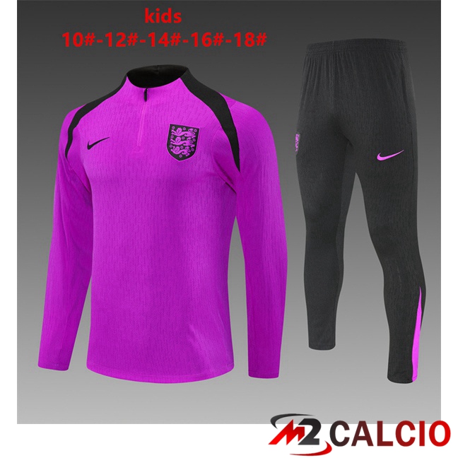 Insieme Tuta Calcio Inghilterra Bambino Viola 2025/2026