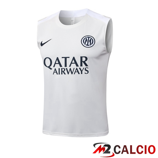 Canotta Allenamento Inter Milan Bianco 2025/2026