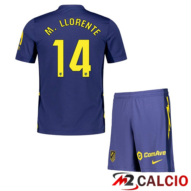Maglie Calcio Atletico Madrid (M. LLORENTE 14) Bambino Seconda Blu Reale 2025/2026