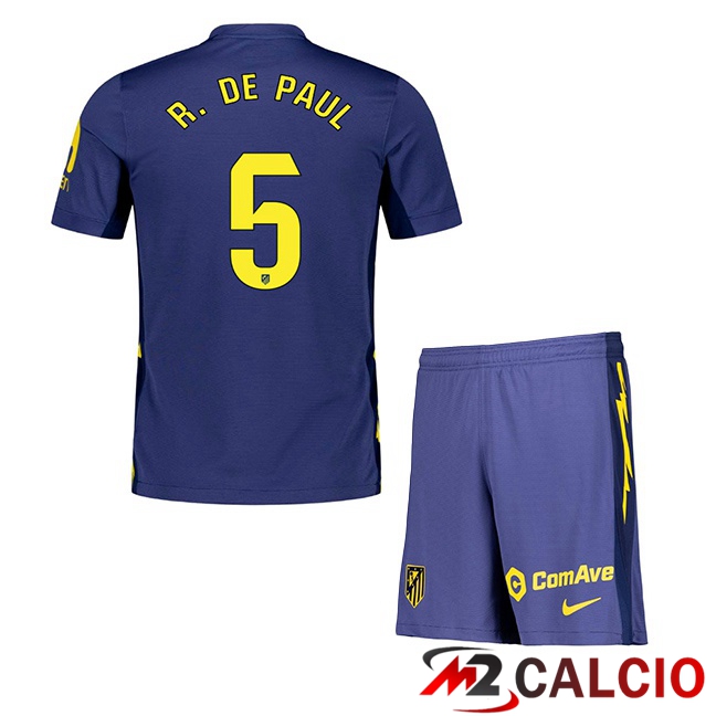 Maglie Calcio Atletico Madrid (R. De PAUL 5) Bambino Seconda Blu Reale 2025/2026