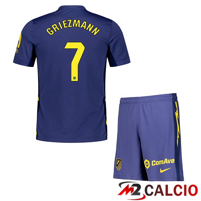 Maglie Calcio Atletico Madrid (GRIEZMANN 7) Bambino Seconda Blu Reale 2025/2026