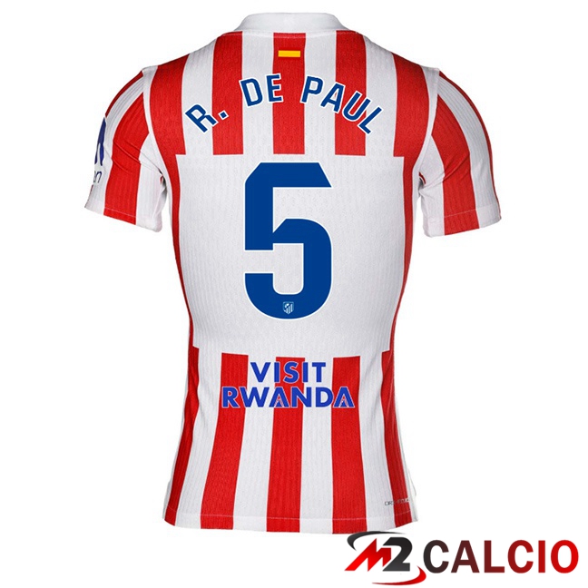 Maglie Calcio Atletico Madrid (R. De PAUL 5) Prima Rosso 2025/2026