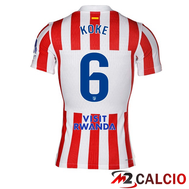 Maglie Calcio Atletico Madrid (KOKE 6) Prima Rosso 2025/2026