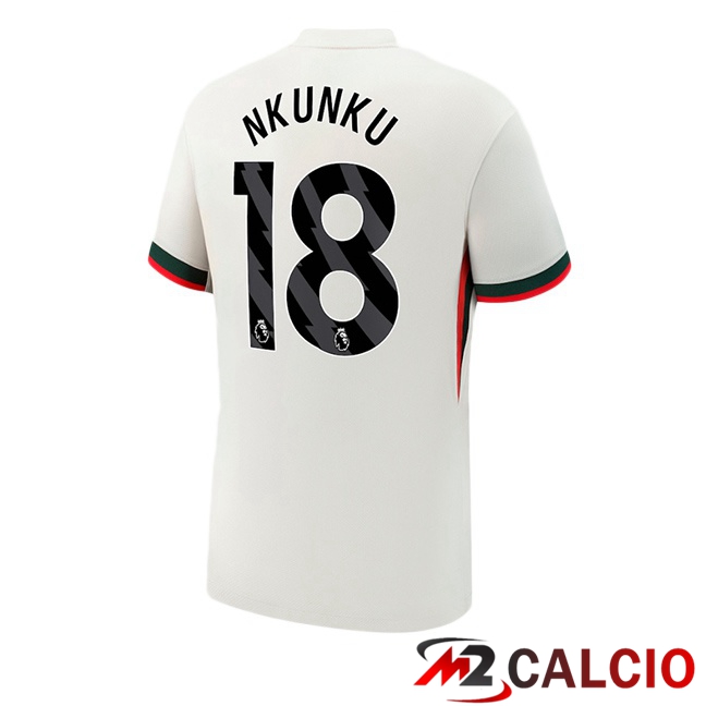 Maglie Calcio FC Chelsea (Nkunku 18) Seconda Bianco 2025/2026