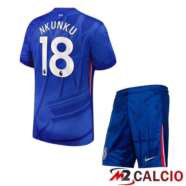 Maglie Calcio FC Chelsea (Nkunku 18) Bambino Prima Blu 2025/2026