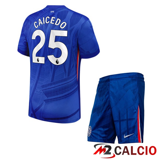 Maglie Calcio FC Chelsea (Caicedo 25) Bambino Prima Blu 2025/2026