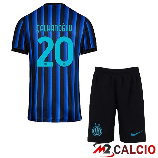 Maglie Calcio Inter Milan (ÇALHANOĞLU 20) Bambino Prima Blu Nero 2025/2026