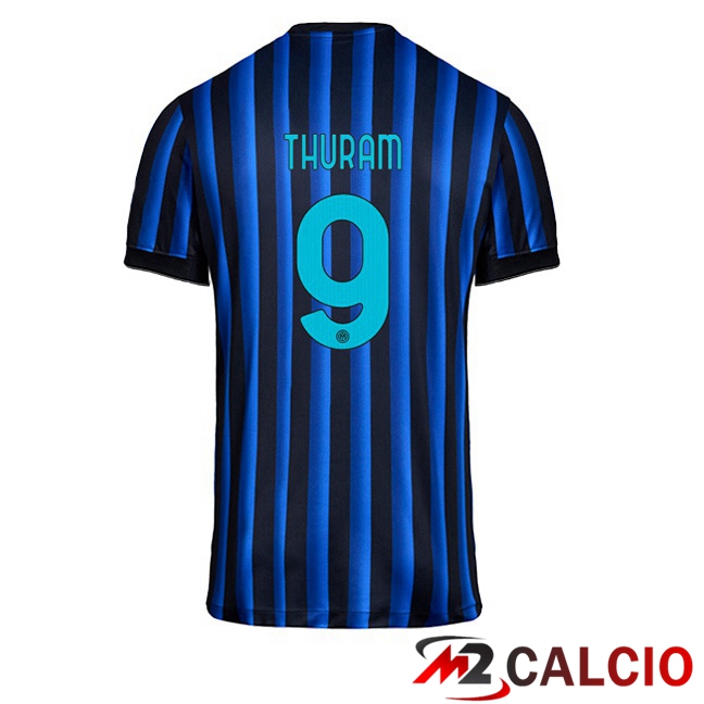 Maglie Calcio Inter Milan (THURAM 9) Prima Blu Nero 2025/2026