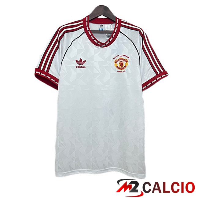 Maglie Calcio Manchester United Retro Terza Bianco 1990-1992