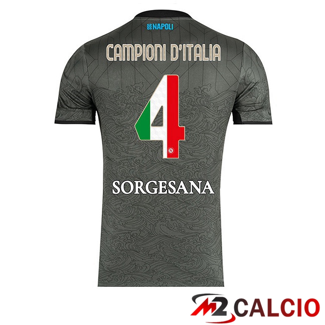 Maglie Calcio SSC Napoli Campioni D'Italia Terza Grigio 2024/2025