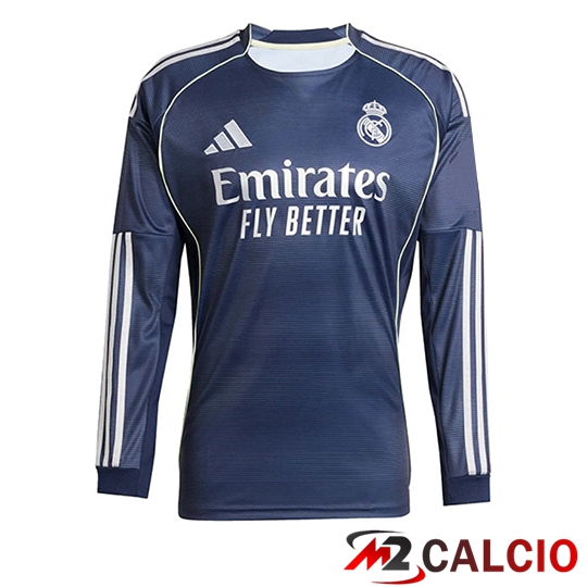 Maglie Calcio Real Madrid Manica Lunga Seconda 2025 2026