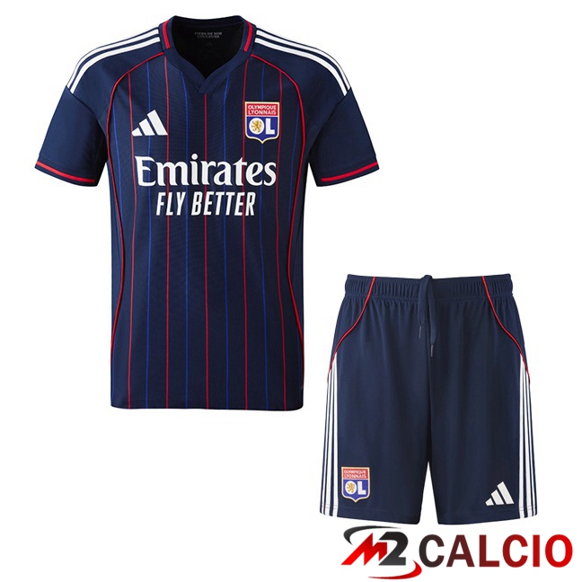 Maglie Calcio Lione OL Bambino Seconda Blu Reale 2025/2026