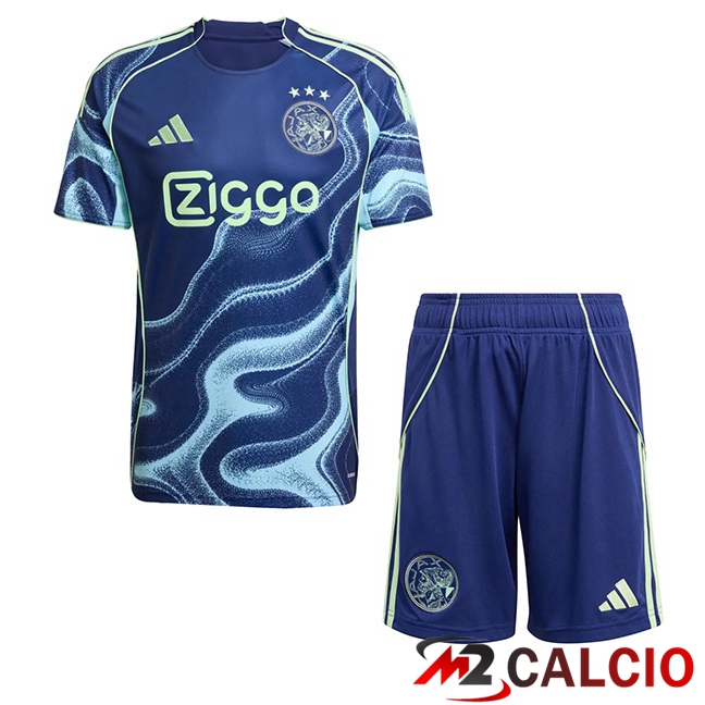Maglie Calcio AFC Ajax Bambino Seconda Blu 2025/2026