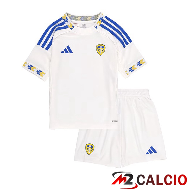 Maglie Calcio Leeds United Bambino Prima Bianco 2025/2026