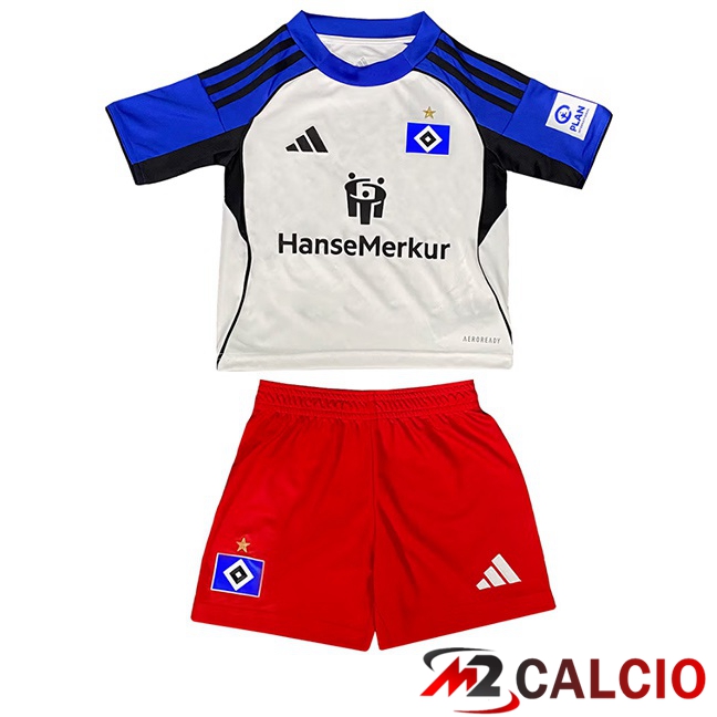 Maglie Calcio Hamburger SV Bambino Prima Blu Bianco 2025/2026