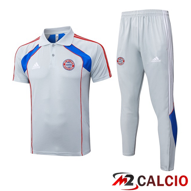 Insieme Polo Bayern Monaco + Pantaloni Grigio 2025/2026