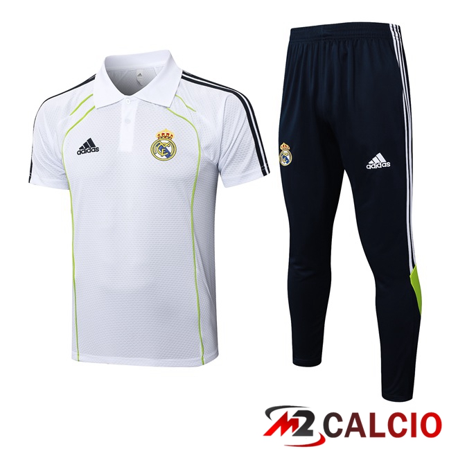Insieme Polo Real Madrid + Pantaloni Bianco 2025/2026