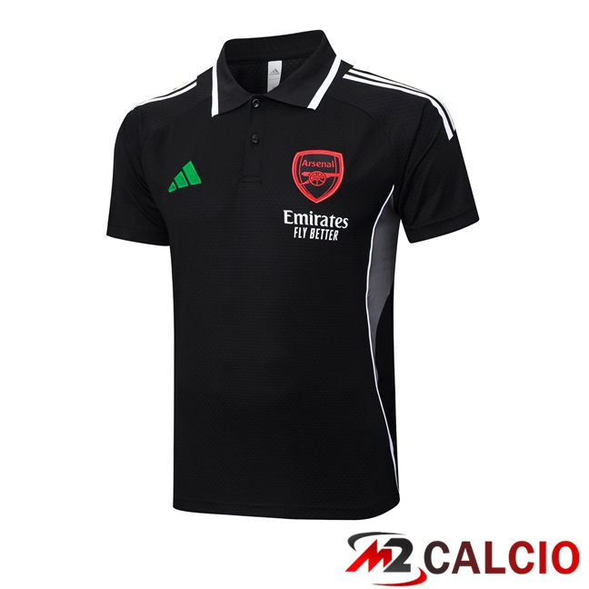 Maglia Polo Arsenal Nero 2025/2026