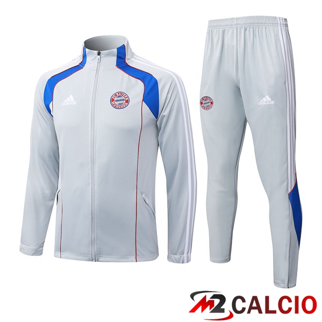 Insieme Tuta Calcio - Giacca Bayern Monaco Grigio 2025/2026