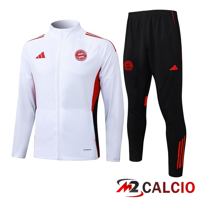 Insieme Tuta Calcio - Giacca Bayern Monaco Bianco 2025/2026