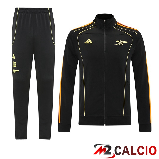 Insieme Tuta Calcio - Giacca Arsenal Nero 2025/2026
