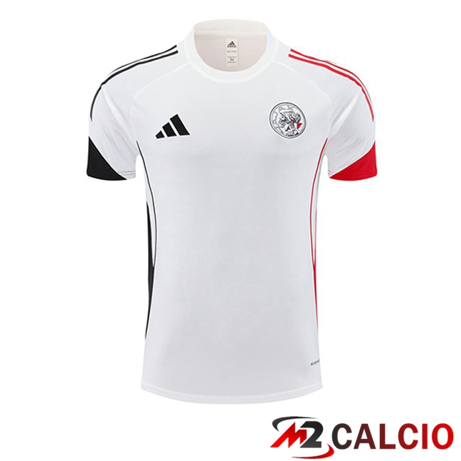 T Shirt Allenamento AFC Ajax Bianco 2025/2026