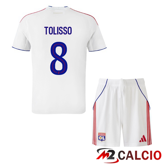 Maglie Calcio Lione OL (VERETOUT 7) Bambino Prima Bianco 2025/2026