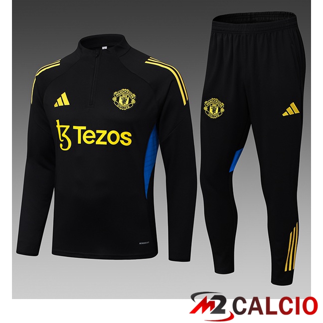 Insieme Tuta Calcio Manchester United Bambino Nero 2025/2026