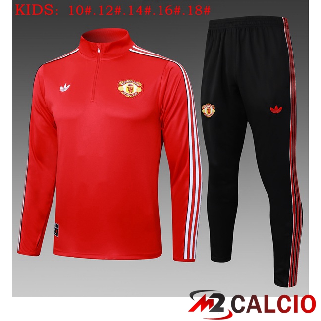Insieme Tuta Calcio Manchester United Bambino Rosso 2025/2026