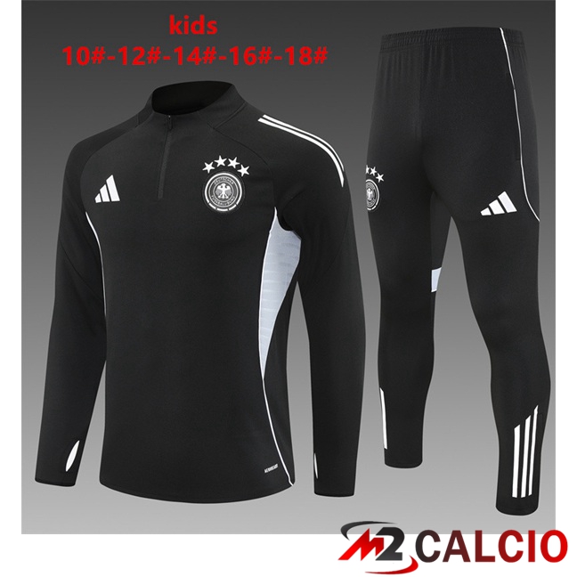 Insieme Tuta Calcio Germania Bambino Nero 2025/2026