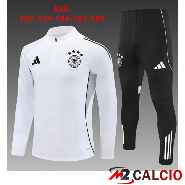 Insieme Tuta Calcio Germania Bambino Bianco 2025/2026