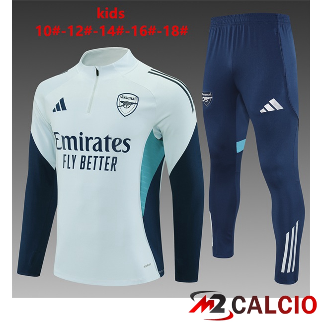 Insieme Tuta Calcio Arsenal Bambino Verde 2025/2026