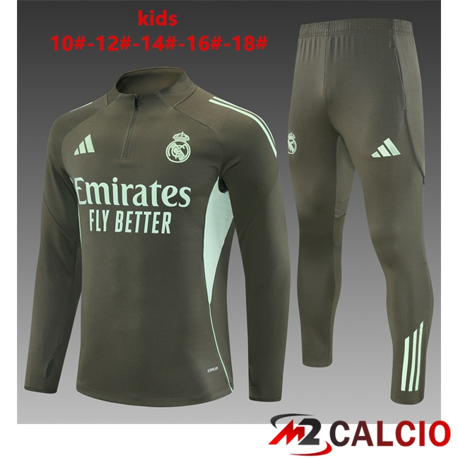 Insieme Tuta Calcio Real Madrid Bambino Verde 2025/2026
